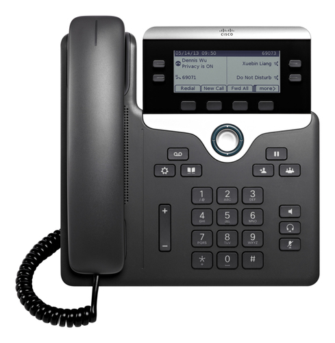 Cisco 7841 IP Phone - Corded - Corded - Wall Mountable - 4 x Total Line - VoIP - 8.9 cm (3.5") - Unified Communications Ma