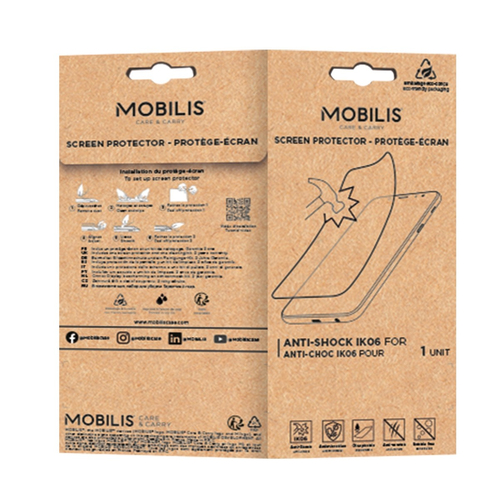 MOBILIS 5H Screen Protector for Zebra - Clear - 1 Unit - For AMOLED Mobile Computer - Anti-microbial - Anti-shock, Scratch