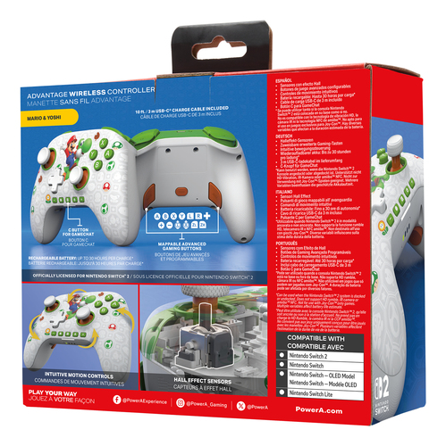 PowerA Advantage Gaming Pad - Wireless - USB - Nintendo Switch 2, Nintendo Switch, Nintendo Switch OLED, Nintendo Switch L