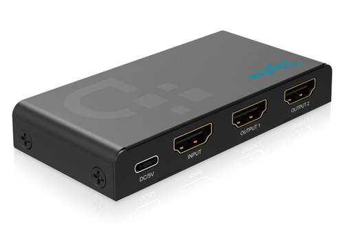 Digitus 4K HDMI Splitter, 1x2. Video port type: HDMI, Video out: 2x HDMI. Maximum resolution: 3840 x 2160 pixels, Product 