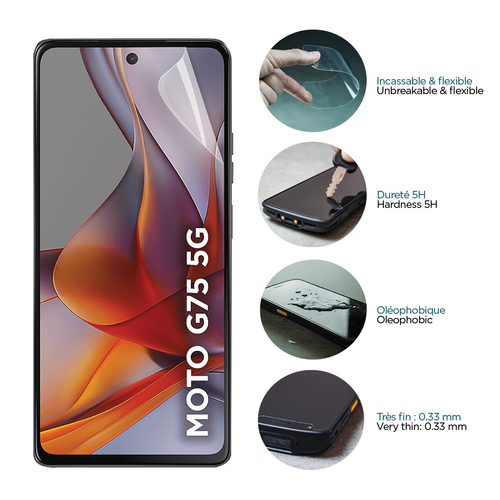 MOBILIS 5H Displayschutz für Motorola - Glasklar - 1 Einheit - für LCD Smartphone - Antimikrobiell - Bruchfest, Erschütter