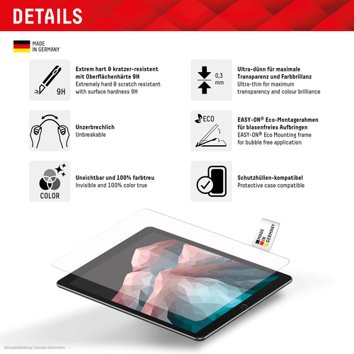 DISPLEX Tablet Glass für Samsung Galaxy Tab A11+/A9+