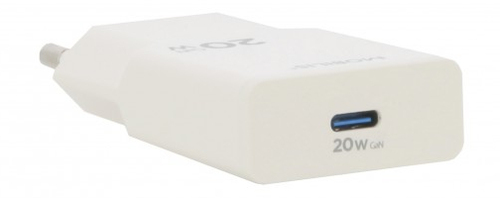 MOBILIS Energia 20 W AC Adapter - Universal Adapter - 1 USB Type-C - For Smartphone, Tablet PC - Europe - White