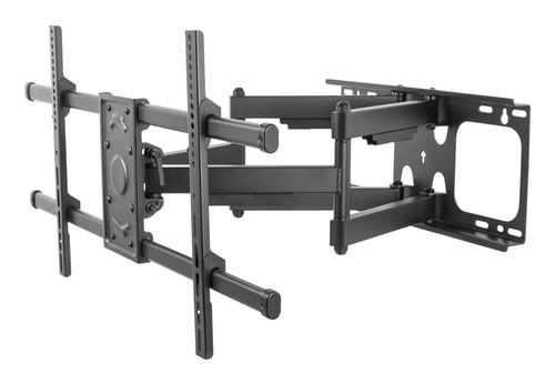 Napofix 276 LED / LCD de montaje en pared 37 a 80 pulgadas, basculantes, giratorios, 4 brazos, Negro. Maximum weight capac