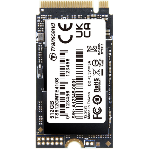 Transcend PCIe SSD 410S. SSD Speicherkapazität: 512 GB, SSD form factor: M.2, Komponente für: PC/Laptop
