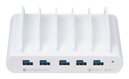 5 Ports USB-C Charging Dock Station With EU power strip - für Tablet-PC, iPad - 120 V AC, 230 V AC Eingang