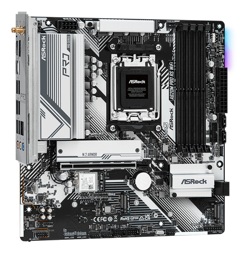 ASRock A620M Pro RS WiFi Gaming-Desktop-Motherboard - AMD A620 Chipsatz - Buchse AM5 - Micro ATX - Ryzen 7 Unterstützter P