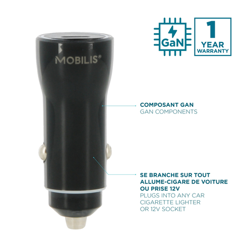 MOBILIS Energia 45 W Autoadapter - 45 W - 5 V Gleichstrom, 9 V DC, 12 V Gleichstrom, 15 V DC, 20 V DC - 3 A