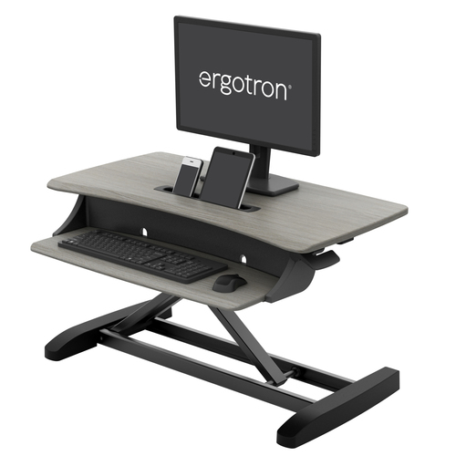 Ergotron WorkFit-Z Mini. Product colour: Black, Grey, Maximum screen size: 61 cm (24"), Maximum weight capacity: 11.3 kg. 