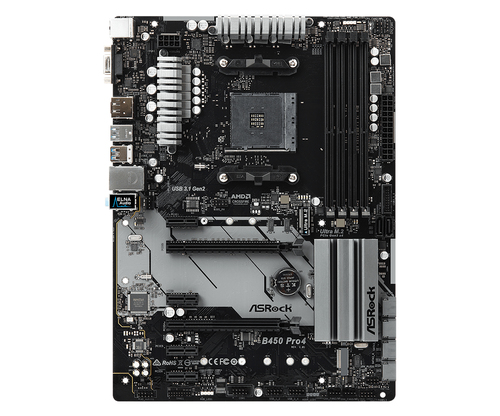 Asrock B450 Pro4. Fabricante do processador: AMD, Socket do processador: Socket AM4, Processador: AMD Athlon, AMD Ryzen 20