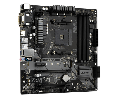 Asrock B450M Pro4. Prozessorhersteller: AMD, Prozessorsockel: Socket AM4, Kompatible Prozessoren: AMD Athlon, AMD Ryzen 3,