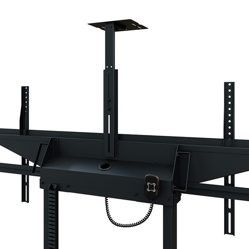 HAGOR Lift für Display, Mini-PC, Kamera, Notebook, A/V-Geräte, Display - Schwarz pulverbeschichtet - Höhenverstellbar - 2 