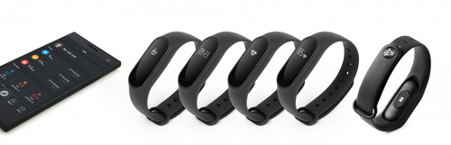 Technaxx TG-HR1, Wristband activity tracker, 1.07 cm (0.42"), OLED, 50 mAh, IP65, Black