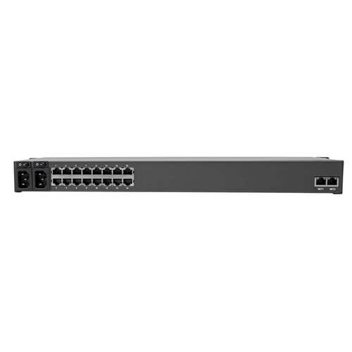 Tripp Lite 16-Port Console Server, USB Ports (2) - Dual GbE NIC, 4 Gb Flash, Desktop/1U Rack, TAA. Security algorithms: FI