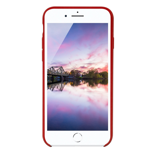 JT Berlin Steglitz Hülle für Apple iPhone 7, iPhone 8 Smartphone - Rot - 1 - Witterungsbeständig - MicroFiber, Silikon