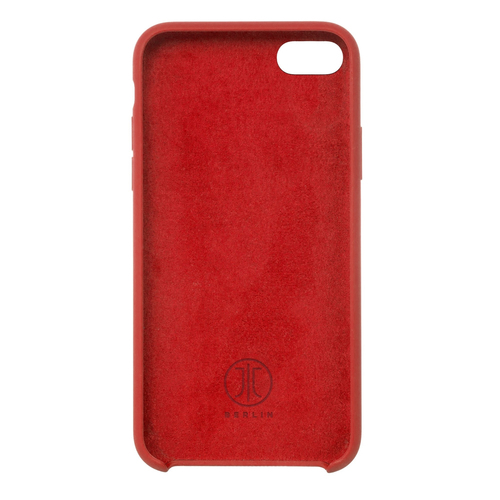 JT Berlin Steglitz Hülle für Apple iPhone 7, iPhone 8 Smartphone - Rot - 1 - Witterungsbeständig - MicroFiber, Silikon