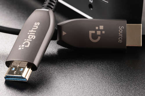 Digitus 100 m Hybrid-Glasfaserkabel AV-Kabel - 1 Stück - Cable for Audio-/Video-Gerät, Digital-Signage-Display, HDTV, Disp