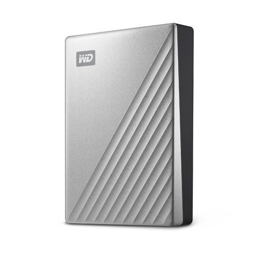 WD My Passport Ultra Tragbar Festplatte - Extern - 4 TB - Silber - USB 3.0 - 256-bit Verschlüsselungsstandard