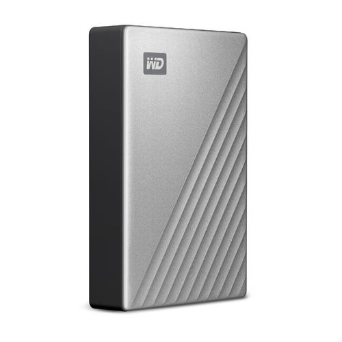 WD My Passport Ultra Tragbar Festplatte - Extern - 4 TB - Silber - USB 3.0 - 256-bit Verschlüsselungsstandard