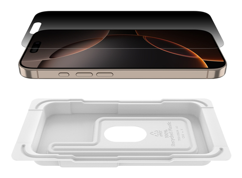 Belkin ScreenForce InvisiGlas 9H Glas Bildschirmschutz für iPhone 16 Pro - 1 Stück - für OLED iPhone 16 Pro - Antimikrobie