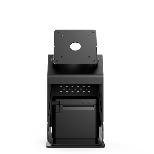 Compulocks Tablet Printer Kiosk - VESA 100X100 compatibility, Securely mounts a variety of tablets and iPads, Can hold a p