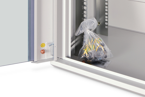 Digitus Dynamic-N 16U Wall Mountable Enclosed Cabinet Rack Cabinet for Networking, Server - Light Grey - Steel, Glass, She