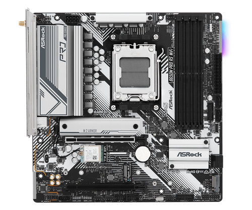 ASRock B650M Pro RS WiFi Gaming-Desktop-Motherboard - AMD B650 Chipsatz - Buchse AM5 - Micro ATX - Ryzen 9, Ryzen 7 Unters