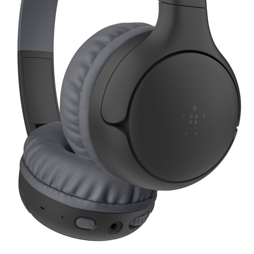 Belkin SoundForm Mini Gen2 Kabel/Kabellos Auf den Ohren, Kopfbügel Stereo Headset - Schwarz - Binaural - 914,4 cm Reichwei