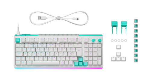 Logitech G G512 X 98 Gaming-Tastatur - Kabel Konnektivität - USB Schnittstelle - RGB LED - Deutsch - Weiß - Tactile Schlüs