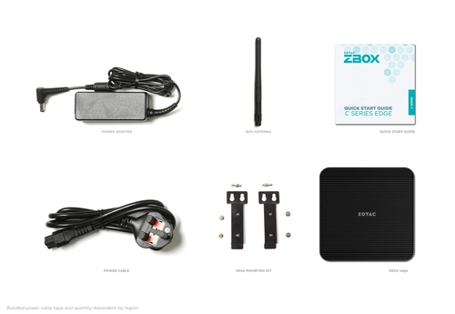 Zotac ZBOX edge CI345. Product type: Mini PC barebone. Supported memory types: DDR5-SDRAM, Number of memory slots: 1, Maxi