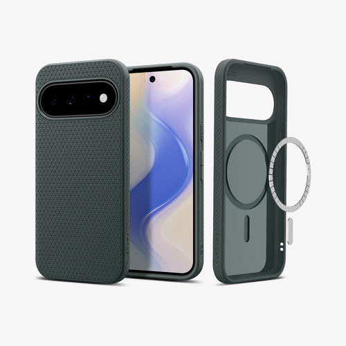 Spigen Liquid Air Case for Google Pixel 11 Smartphone - Abyss Green - Wireless Charging Compatible