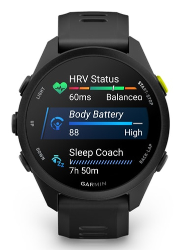 Garmin Forerunner 70. Display diagonal: 3.05 cm (1.2"), Display technology: AMOLED, Display resolution: 390 x 390 pixels, 