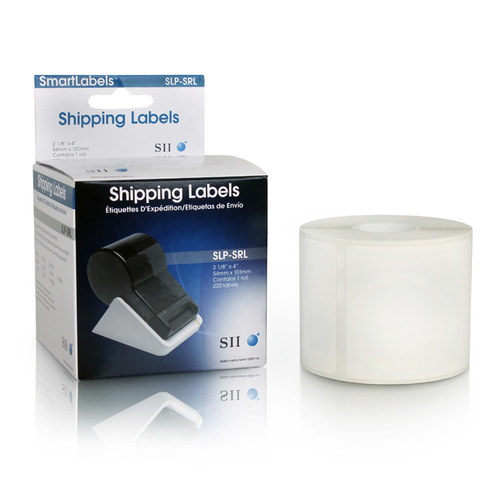 Seiko Instruments SLP-SRL. Cor do produto: Branco, Tipo de etiqueta: Etiqueta de impressora auto-adesiva. Comprimento da e