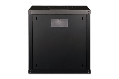 DIGITUS Professional 12U Wandmontierbar Rackschrank für LAN-Schalter, Patchfeld - 482,60 mm Rack-Breite - Schwarz - Stahl,