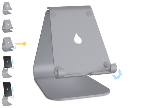 Rain Design mStand Notebook-Halter - 149,9 mm x 254 mm x 236,2 mm x - Anodisiertes Aluminium - 1 - Grau