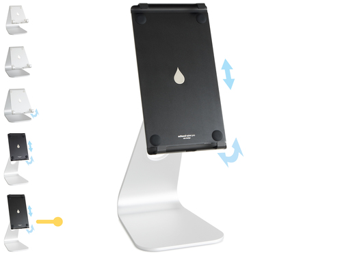 Rain Design mStand Tablet-PC-Halter - 289,6 mm x 144,8 mm x 180,3 mm x - Anodisiertes Aluminium - 1 - Silber
