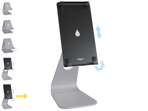 Rain Design mStand Höhenverstellbar Tablet-PC-Ständer - Bildschirmgröße: Bis zu 24,6 cm (9,7 Zoll) - 29 cm Höhe x 14,5 cm 