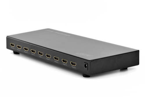 Digitus HDMI Splitter, 1x8. Video port type: HDMI, Video out: 8x HDMI. Maximum resolution: 1920 x 1080 pixels, Bandwidth: 