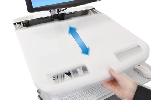 Ergotron StyleView EMR Cart with LCD Pivot, LiFe Powered, EU. Cor do produto: Alumínio, Cinzento, Branco, Uso recomendado: