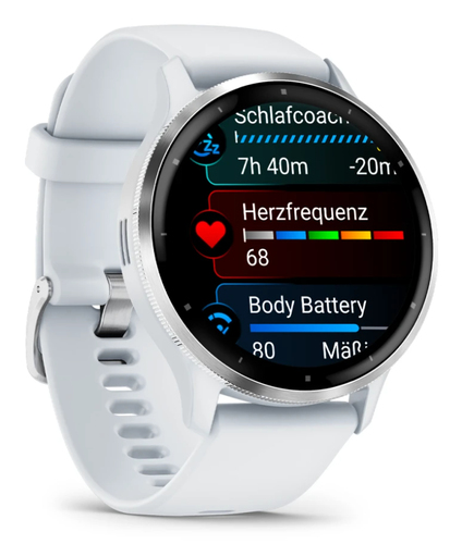 Garmin Venu 3 Smart Watch - 45 mm Case Height - 45 mm Case Width - Silver, Whitestone Case Color - Whitestone Band Color -