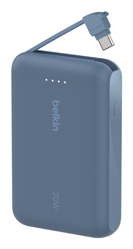 Belkin BoostCharge Stromspeicher - Blau - für Smartphone, Tablet-PC, iPad mini, iPad, iPad Pro - 10000 mAh - 20 W - USB Ty