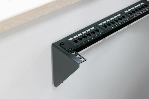 Digitus Mounting Bracket - Black - Horizontal/Vertical - 40 kg Load Capacity - Sheet Steel - 1
