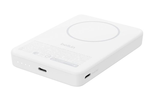 Belkin BoostCharge Stromspeicher - Weiß - für Qi2-fähiges Gerät - 10000 mAh - 15 W - Qi2-zertifiziertes kabelloses Laden, 