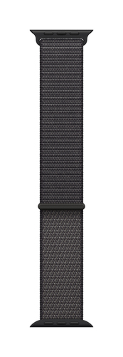 Apple Einstellbar Smartwatch-Band - Einheitsgröße - Haken & Öse Aufsatz - Dunkelgrau - Nylon, Polyester, Elasthan, Nylonge