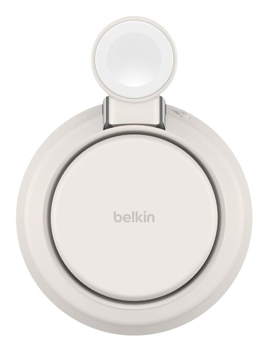 Belkin UltraCharge Pro Induktionsladegerät - Sand - für iPhone, Smartwatch, AirPod, Smartphone, Qi2-fähiges Gerät - Eingan