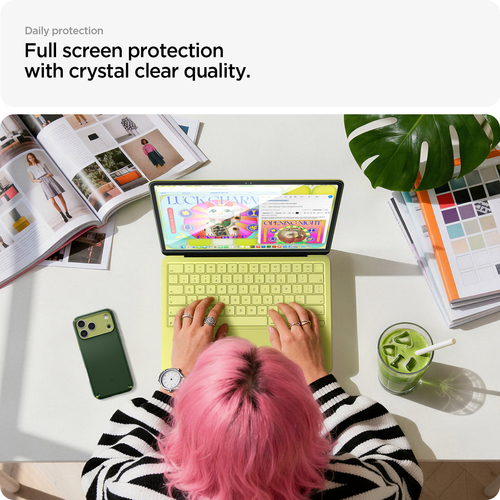 Spigen GLAS.tR SLIM MacBook Neo 13-inch Screen Protector. Product type: Laptop screen protector, Product colour: Transpare