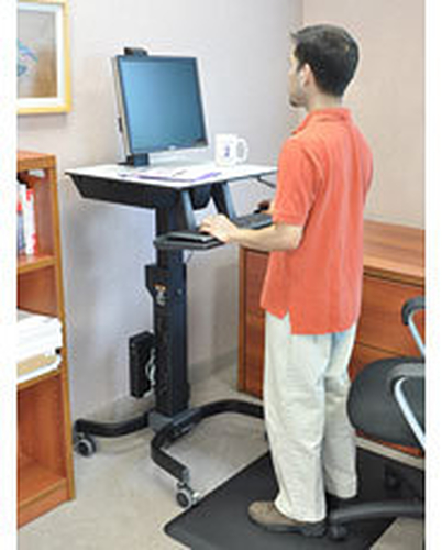 Ergotron WorkFit-C, Single HD Sit-Stand Workstation. Product colour: Black, Grey, Type: Multimedia cart, Maximum weight ca