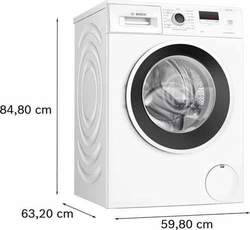 Lavatrice Bosch WGE03200IT Caricamento Frontale 8 kg - Bianco - 1200 Velocità centrifuga (rpm)