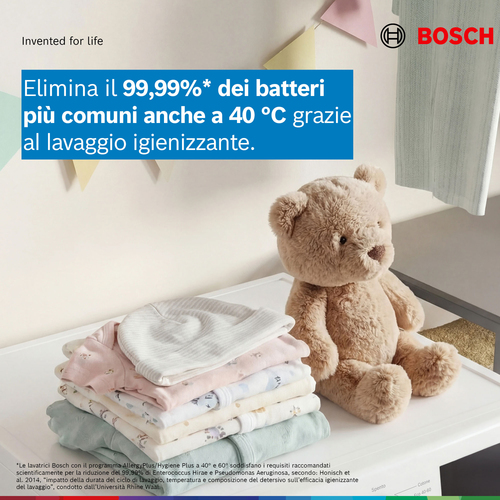 Lavatrice Bosch WUU28T29II Caricamento Frontale 9 kg - Bianco - Funzione vapore - 1400 Velocità centrifuga (rpm)