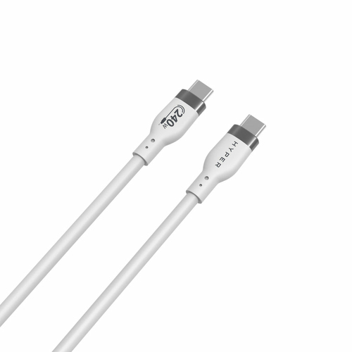 Targus HyperJuice HJ4001WHGL Charging Cable - 1 m - For USB Type C Device, MacBook - USB Type C / USB Type C - White - Tan